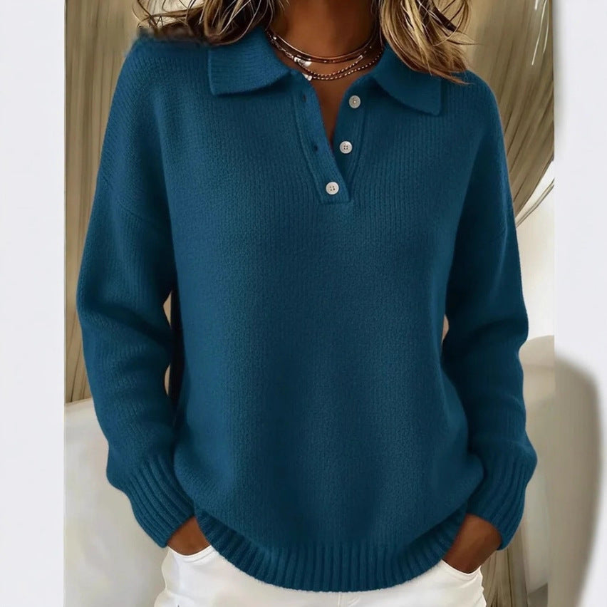 Harper Button-Collar Knit detail