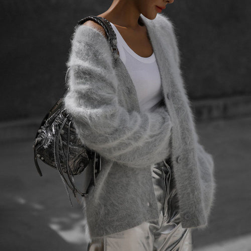 Ivy V-Neck Cardigan detail