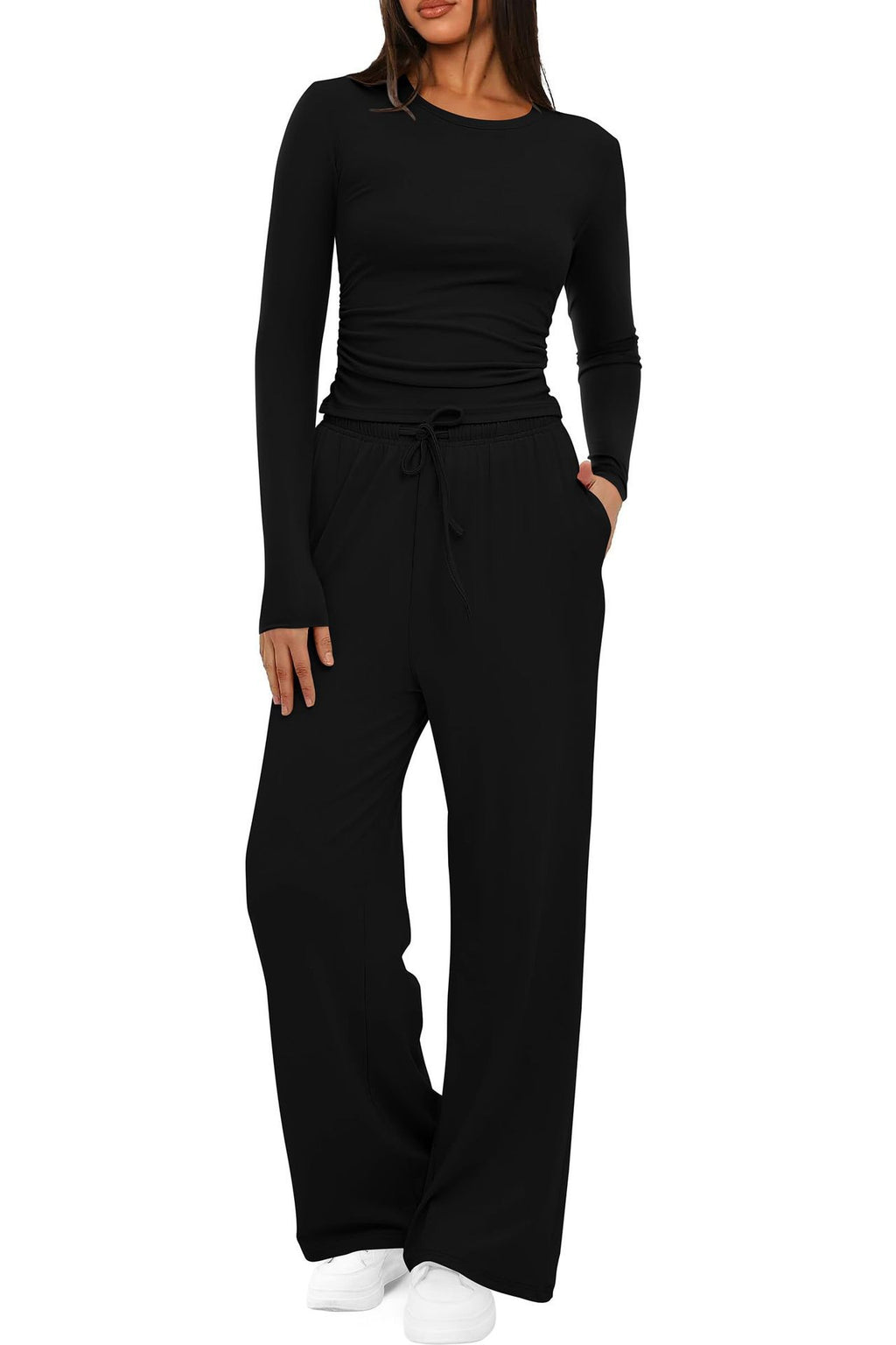 The June Wide-Leg Set — Black